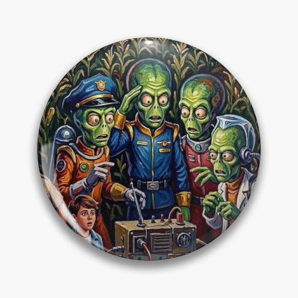 Item preview, Spaced Invaders Sci-Fi Comedy Fine Art Tribute designed and sold by Art's Diner.