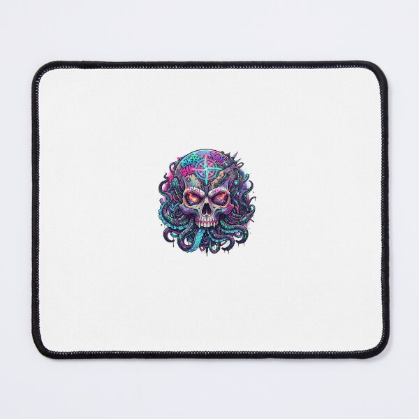 Item preview, Compass Skull Art, Neon Tentacle Skull with Navigator Star designed and sold by Terra Nova Collective.