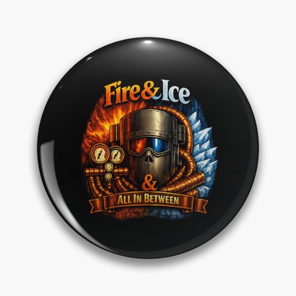 Item preview, Fire & Ice HVAC Welding Mask Emblem –Tradesman Design  designed and sold by FrozenHeat97.