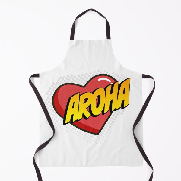 Item preview, Aroha Comic Heart Pop Art (red heart, yellow text) designed and sold by wobblyfrogs.