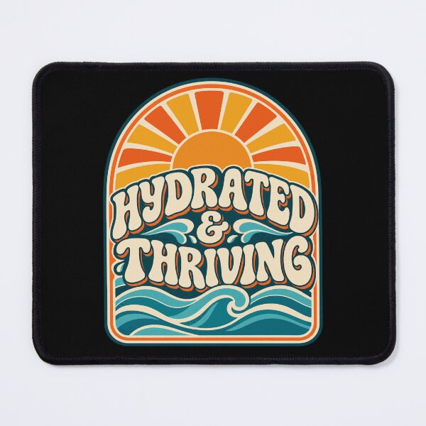 Item preview, Hydrated and Thriving Retro Sunset Waves designed and sold by justinhmorton.