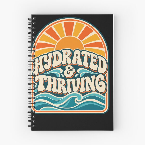 Item preview, Hydrated and Thriving Retro Sunset Waves designed and sold by justinhmorton.