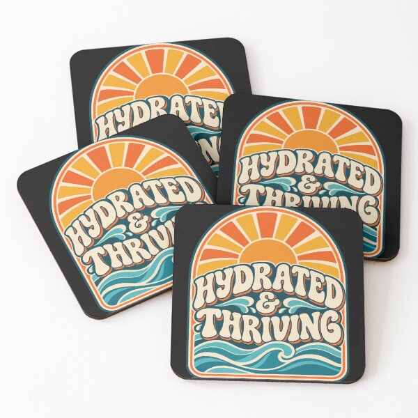 Item preview, Hydrated and Thriving Retro Sunset Waves designed and sold by justinhmorton.