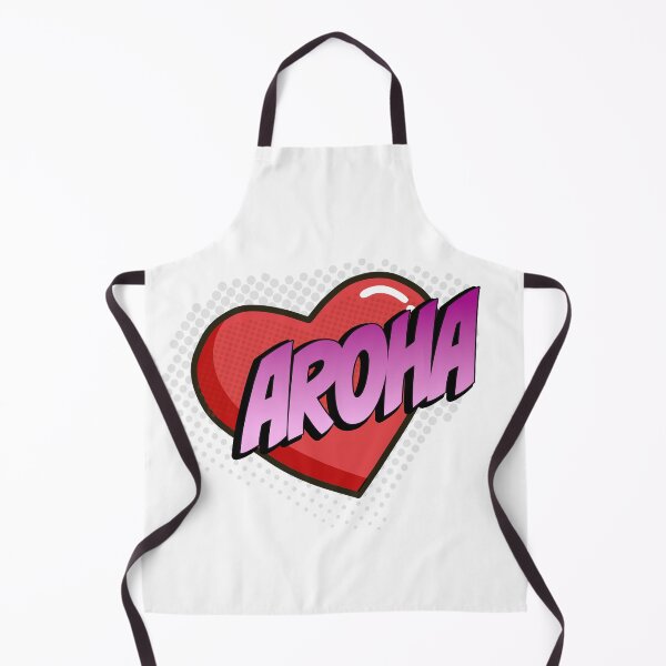 Item preview, Aroha Comic Heart Pop Art (red heart, pink text) designed and sold by wobblyfrogs.