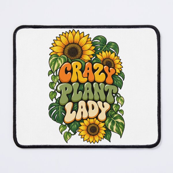 Item preview, Retro Crazy Plant Lady Sunflowers and Foliage designed and sold by justinhmorton.