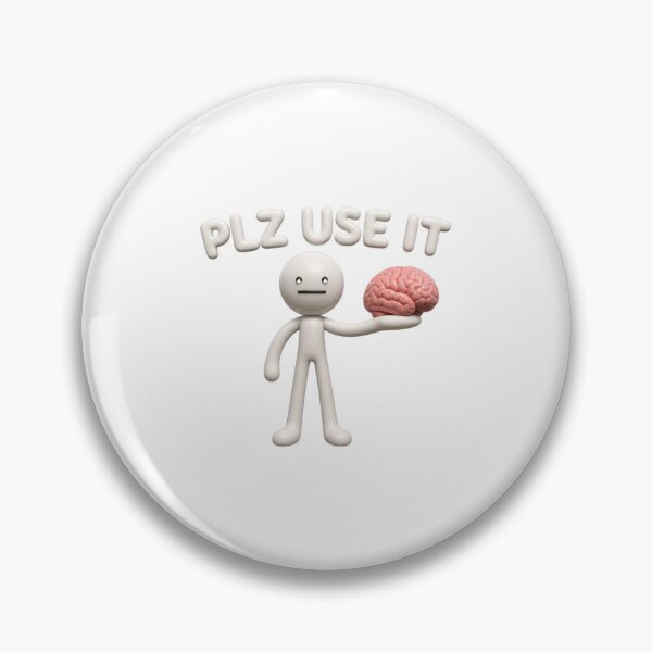 Item preview, Plz Use It Funny Brain Stick Figure designed and sold by Designshopx.