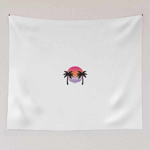 Item preview, Retro Neon Palm Trees Striped Sunset Outrun designed and sold by MaxLevelTailor.