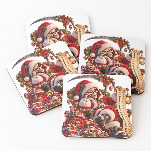 Item preview, Skeleton Santa Naughty List Christmas designed and sold by Indefix.