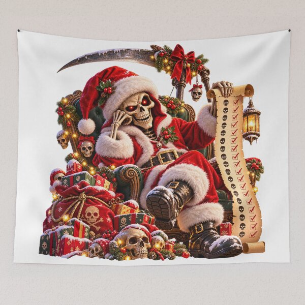 Item preview, Skeleton Santa Naughty List Christmas designed and sold by Indefix.