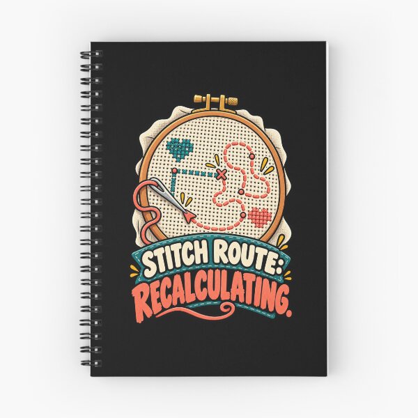 Item preview, Funny Needlepoint Stitch Route Recalculating Needlepoint Humor designed and sold by MOTIFOLK.
