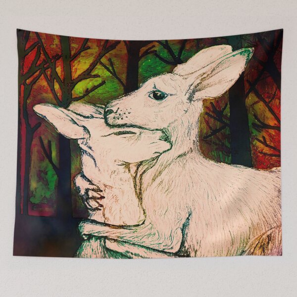 Item preview, Australian kangaroo hug illustration designed and sold by MagneticDesign .