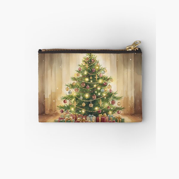 Item preview, Holiday Christmas Tree Watercolor Scene designed and sold by homydesign.