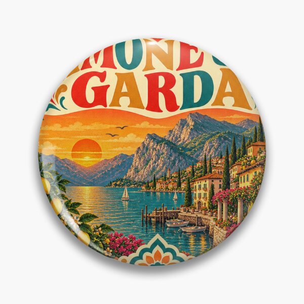 Item preview, Limone sul Garda Souvenir Heart Design - Vintage Italy Travel Art designed and sold by VisualArtsOasis.