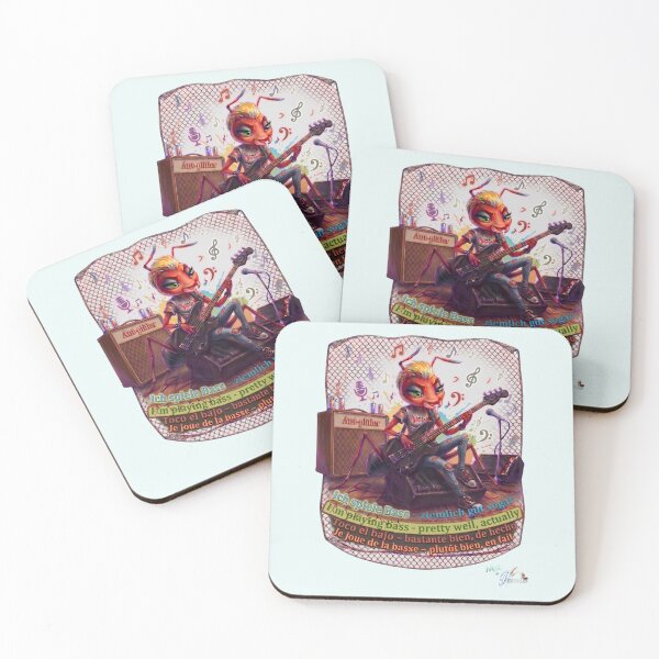 Item preview, Ant MALÚ by HERMIE: Bass Guitar Punk Rock Band Music Pop Art designed and sold by HERMIE-design.