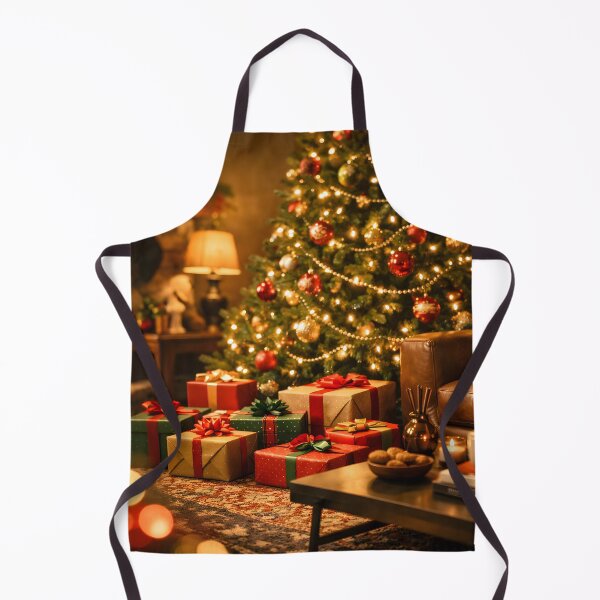 Item preview, Cozy living room with decorated Christmas tree and gifts designed and sold by homydesign.