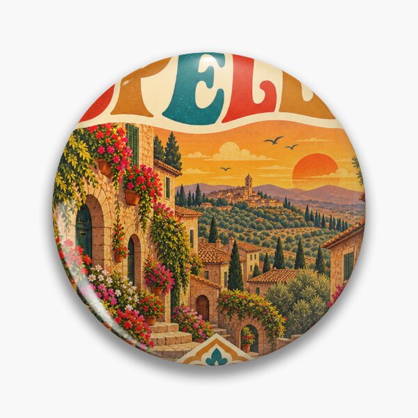 Item preview, Retro Spello Italy - Vintage Travel Souvenir Heart designed and sold by VisualArtsOasis.
