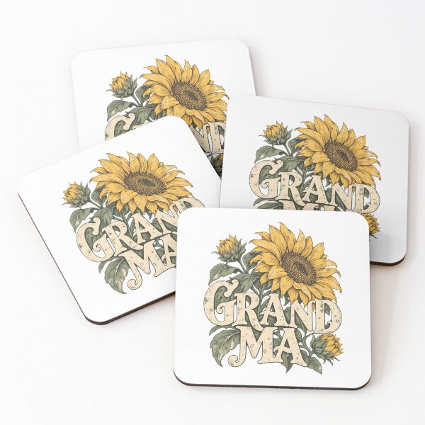 Item preview, Sunflower Grandma Vintage Botanical Floral Typography designed and sold by Trailember.