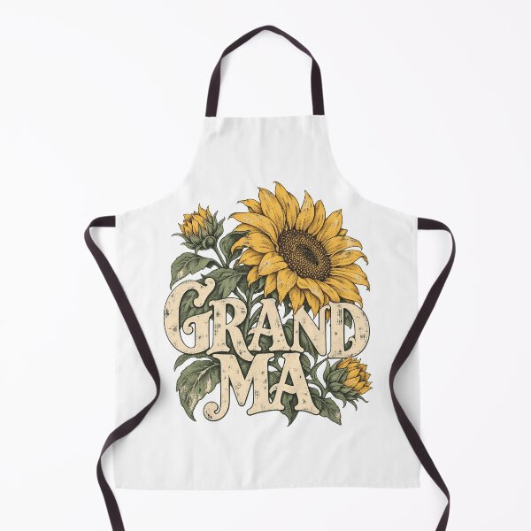 Item preview, Sunflower Grandma Vintage Botanical Floral Typography designed and sold by Trailember.