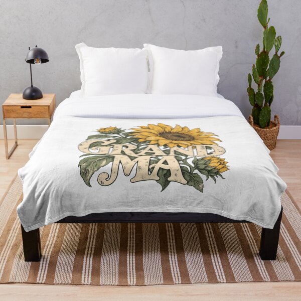 Item preview, Sunflower Grandma Vintage Botanical Floral Typography designed and sold by Trailember.