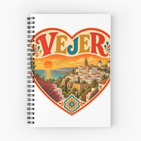 Item preview, Vintage Vejer de la Frontera Heart - Retro Spain Travel Souvenir designed and sold by VisualArtsOasis.