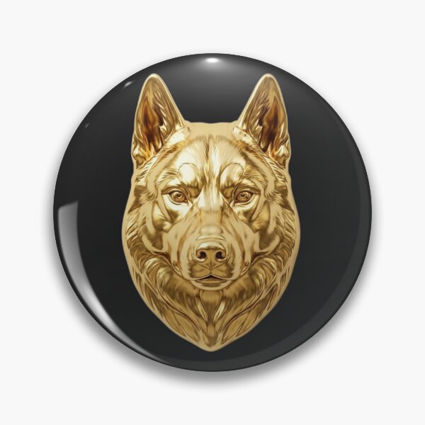 Item preview, Golden Wolf Husky Bust Elegant Gold Animal Art designed and sold by Midnight Gilded.