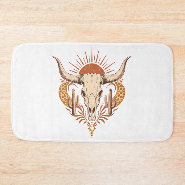 Item preview, Cow Skull Desert Boho Western Illustration designed and sold by Trailember.