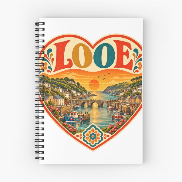 Item preview, Vintage Looe Heart - Retro England Travel Souvenir designed and sold by VisualArtsOasis.