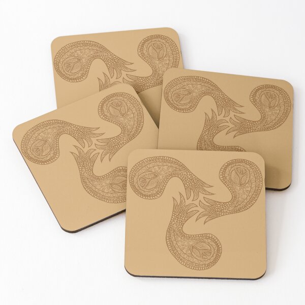 Item preview, Light Gold Peace Paisley Trio designed and sold by Digitalmyth's Designs.