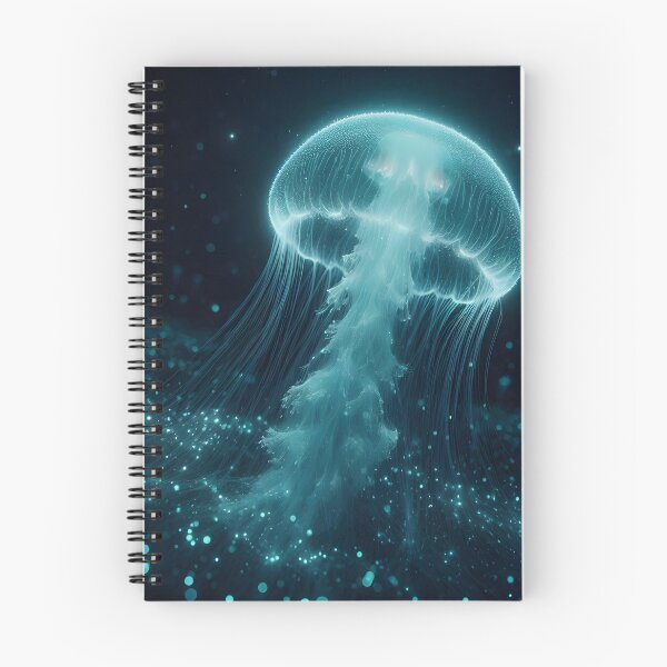 Item preview, A glowing, translucent jellyfish floating in a dark, starry environment with scattered light particles designed and sold by homydesign.