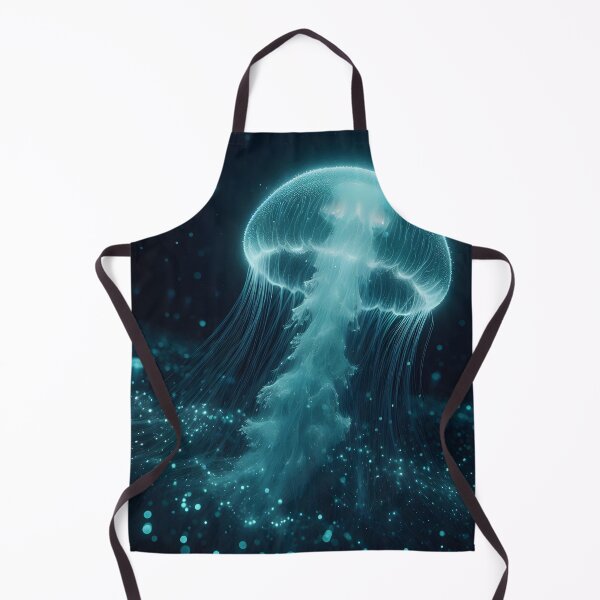 Item preview, A glowing, translucent jellyfish floating in a dark, starry environment with scattered light particles designed and sold by homydesign.
