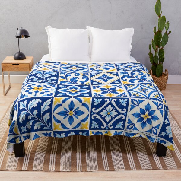 Item preview, Azulejo Patchwork – Blue & Yellow designed and sold by lbl-shop.