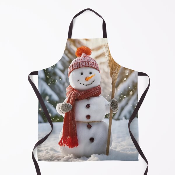 Item preview, A whimsical snowman stands in a frosty forest, smiling under falling snowflakes designed and sold by homydesign.