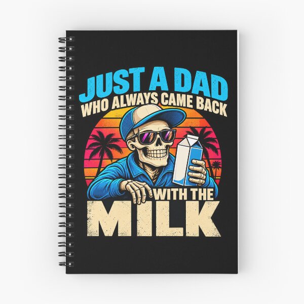 Item preview, Just a Dad Who Always Came Back with the Milk – Funny Skeleton Dad Retro Vintage Design designed and sold by GhoulishGaze.