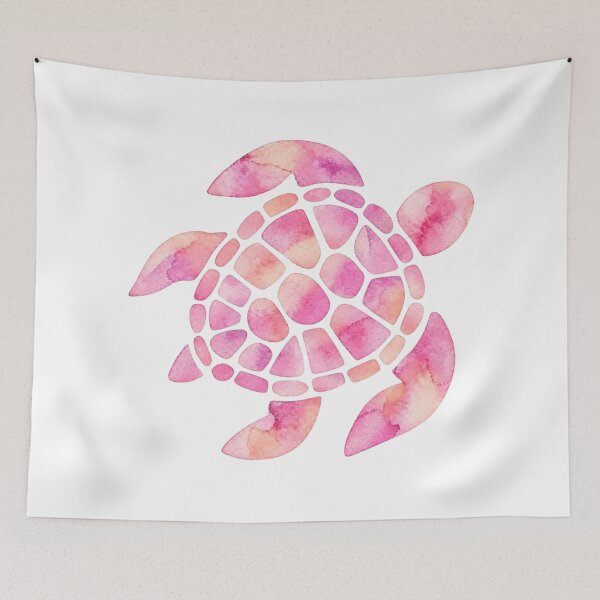 Item preview, Pink Watercolor Sea Turtle designed and sold by LuloCreative.