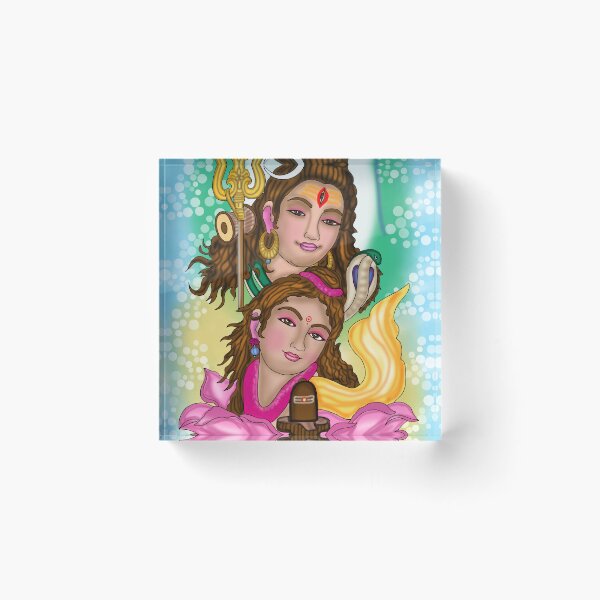 Item preview, Shiva Parvati Digital Drawing | Divine Hindu Couple Artwork designed and sold by Harshit_Digital_Arts.