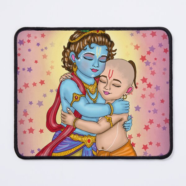 Item preview, Krishna Sudama Digital Drawing | Hindu Friendship and Devotional Art designed and sold by Harshit_Digital_Arts.