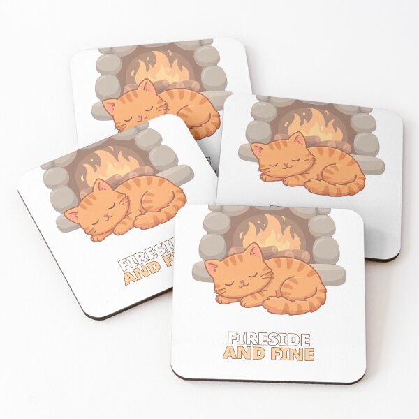 Aperçu de l'œuvre Fireside and Fine Cozy Cat Winter créée et vendue par ThreeFlyingAces.