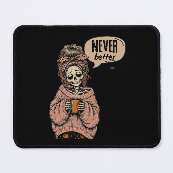 Item preview, Never Better Messy Bun Skeleton Halloween designed and sold by tellia-kallisto.