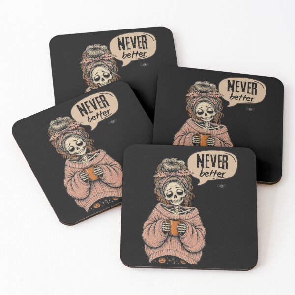 Item preview, Never Better Messy Bun Skeleton Halloween designed and sold by tellia-kallisto.