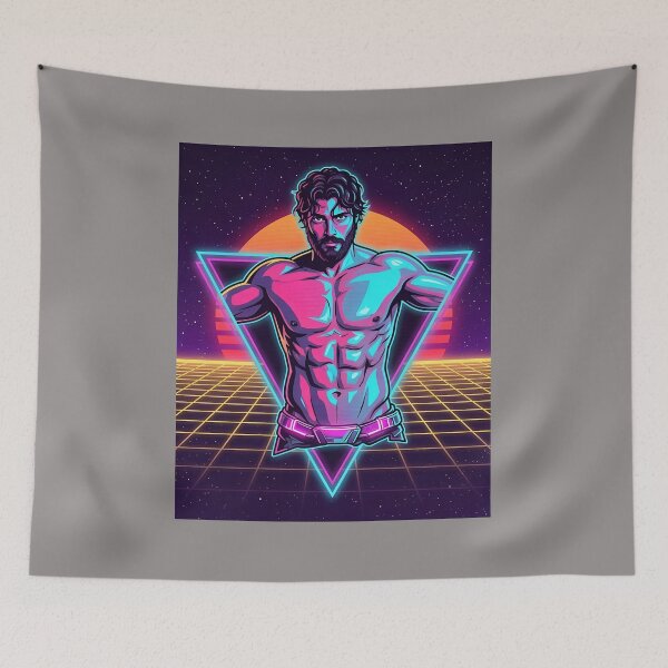 Item preview, Intense Look Muscular Actor Portrait Graphic-81 designed and sold by MartinSchnepel.