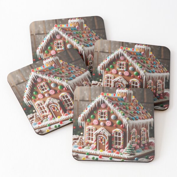 Item preview, A festive gingerbread house decorated with candy, cookies, and frosting designed and sold by homydesign.