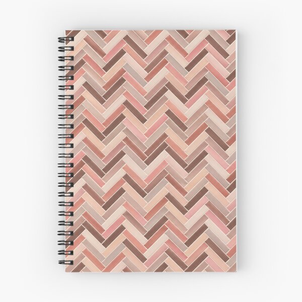 Item preview, Rosewood Herringbone – Elegant Blush Pink and Brown Geometric Pattern designed and sold by HO•Designs.
