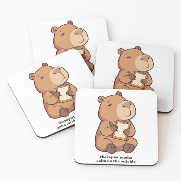 Item preview, Calm Capybara Therapist Mode with Clipboard designed and sold by OuqCreations.