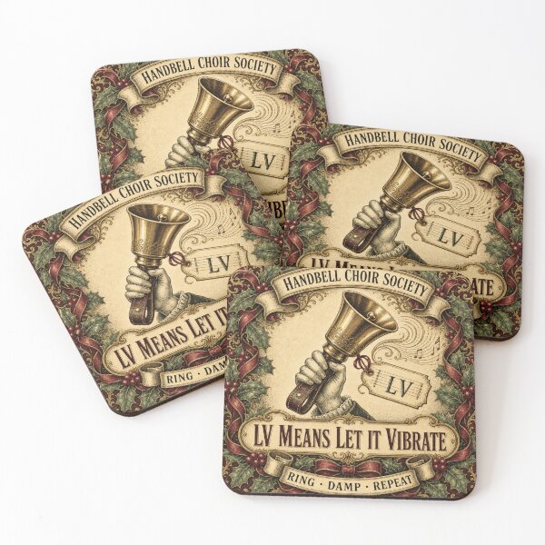 Item preview, LV Means Let It Vibrate Handbell Choir Christmas Emblem designed and sold by BoosterShop.