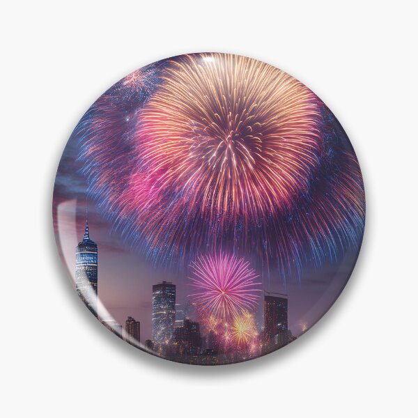 Item preview, A colorful fireworks display explodes over a city skyline designed and sold by homydesign.