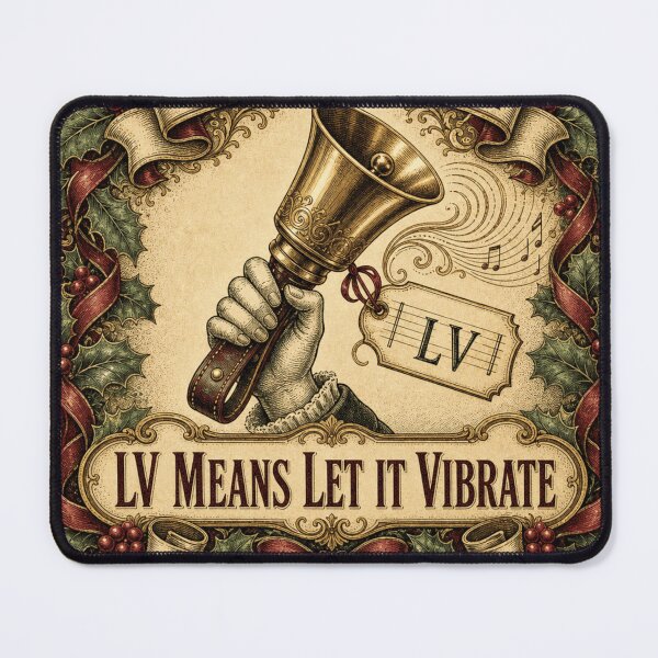 Item preview, LV Means Let It Vibrate Handbell Choir Christmas Emblem designed and sold by BoosterShop.