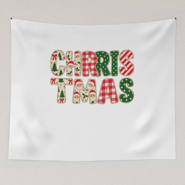 Aperçu de l'œuvre Christmas Cheerful Typography Santa Claus Holiday Patterns Lettering créée et vendue par JOSUQ.