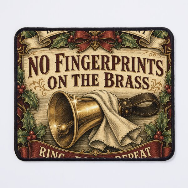 Item preview, No Fingerprints On The Brass Handbell Polishing Christmas Emblem designed and sold by BoosterShop.