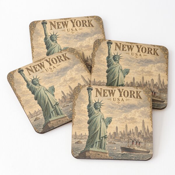 Item preview, Vintage New York – Statue of Liberty & Historic Harbor designed and sold by Eclipse 3699.