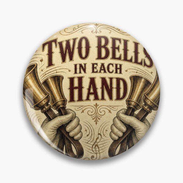 Artikelvorschau, Two Bells In Each Hand Handglocken Technik Weihnachtsemblem entworfen und verkauft von BoosterShop.